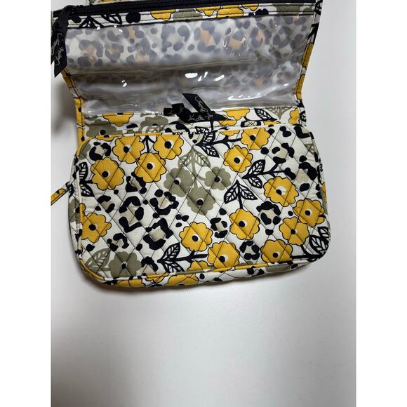 Vera Bradley Go Wild 3 Fold Travel Hanging Organizer New With Tags Yellow Black - Picture 8 of 11